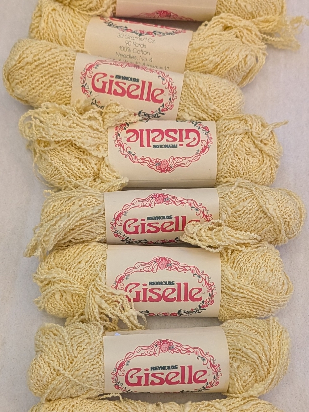 Cotton Yarn - Cream Skeins (Lot) Of 9